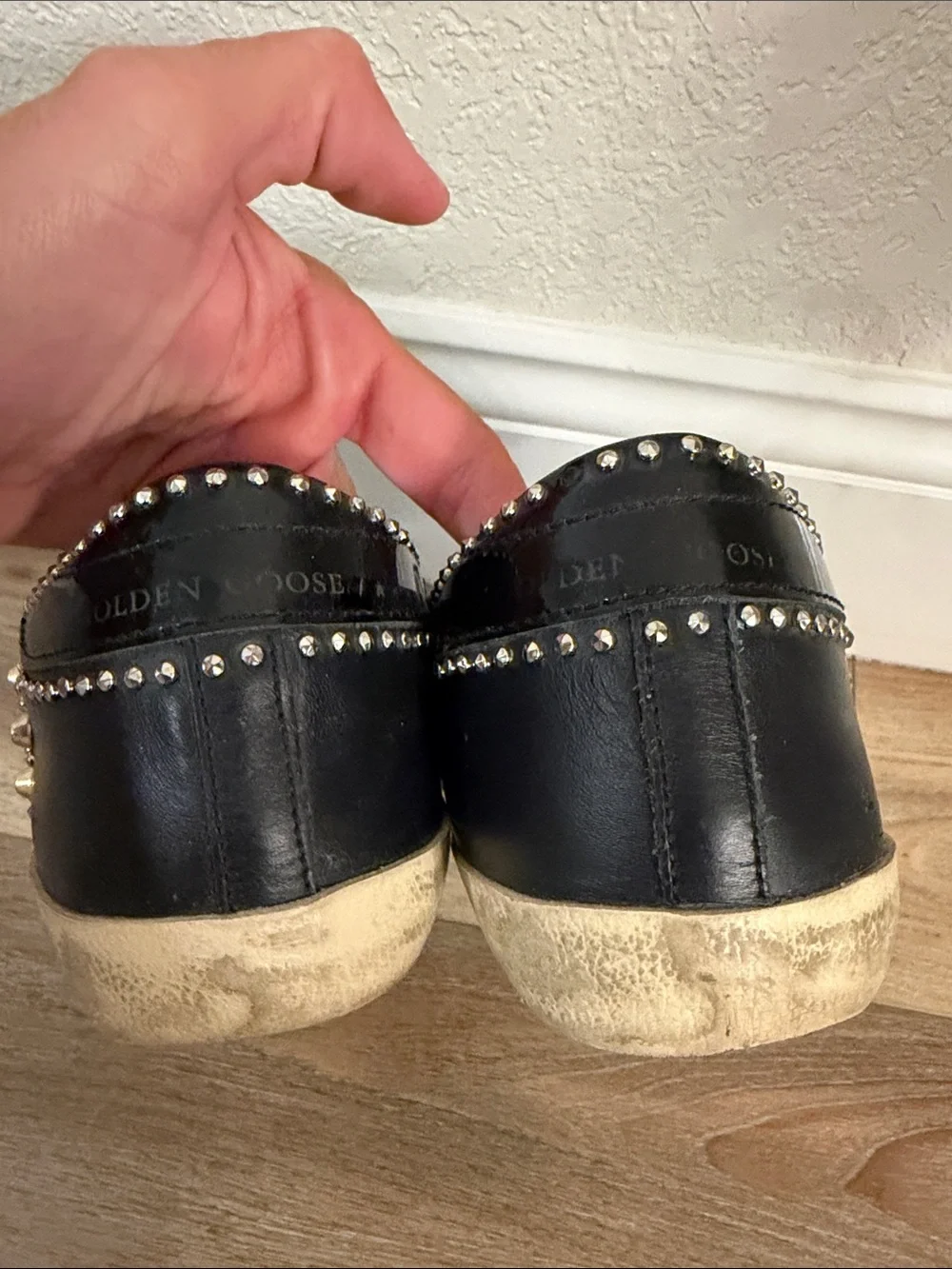 Black Leather Golden Goose Women's Sneakers